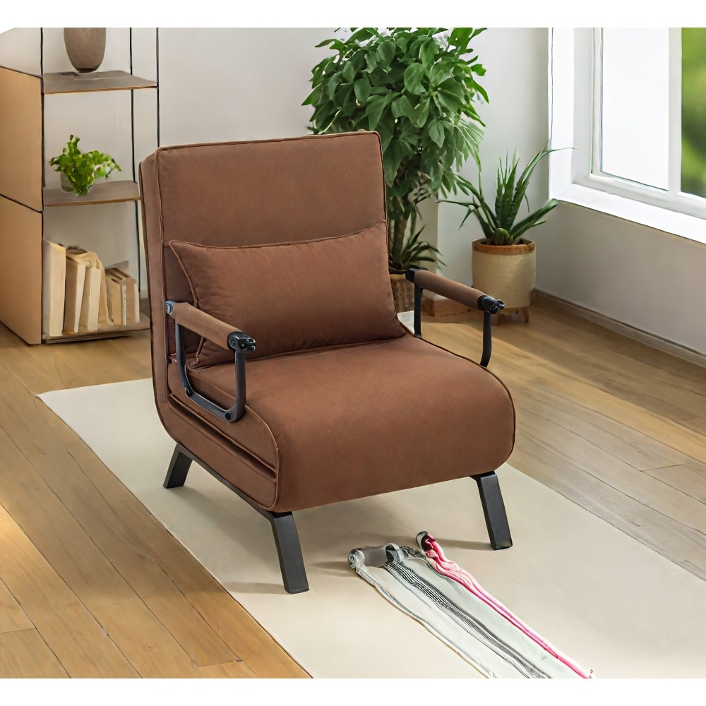 1 pz Sedia Elegante per Sala da Pranzo, Divano Letto 3 in 1, Letto per Ospiti, Poltrona Pieghevole con Schienale Regolabile, Cuscino Rimovibile, Adatto per Camera da Letto, Soggiorno, Ufficio, Capacità di Carico 150 Kg