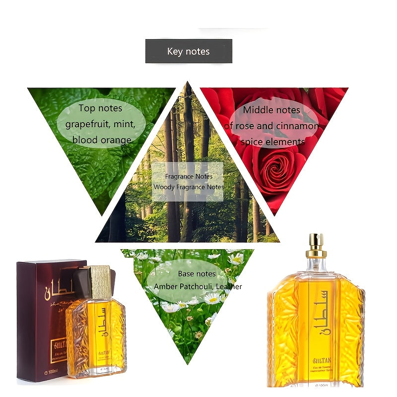 100ml+3ml, Profumo Floreale Legnoso da Uomo, Profumo da Uomo, Profumo Romantico a Lunga Durata, Bellamente Designato, Forma Unica, Regali di Festa, Adatto per il Lavoro Quotidiano