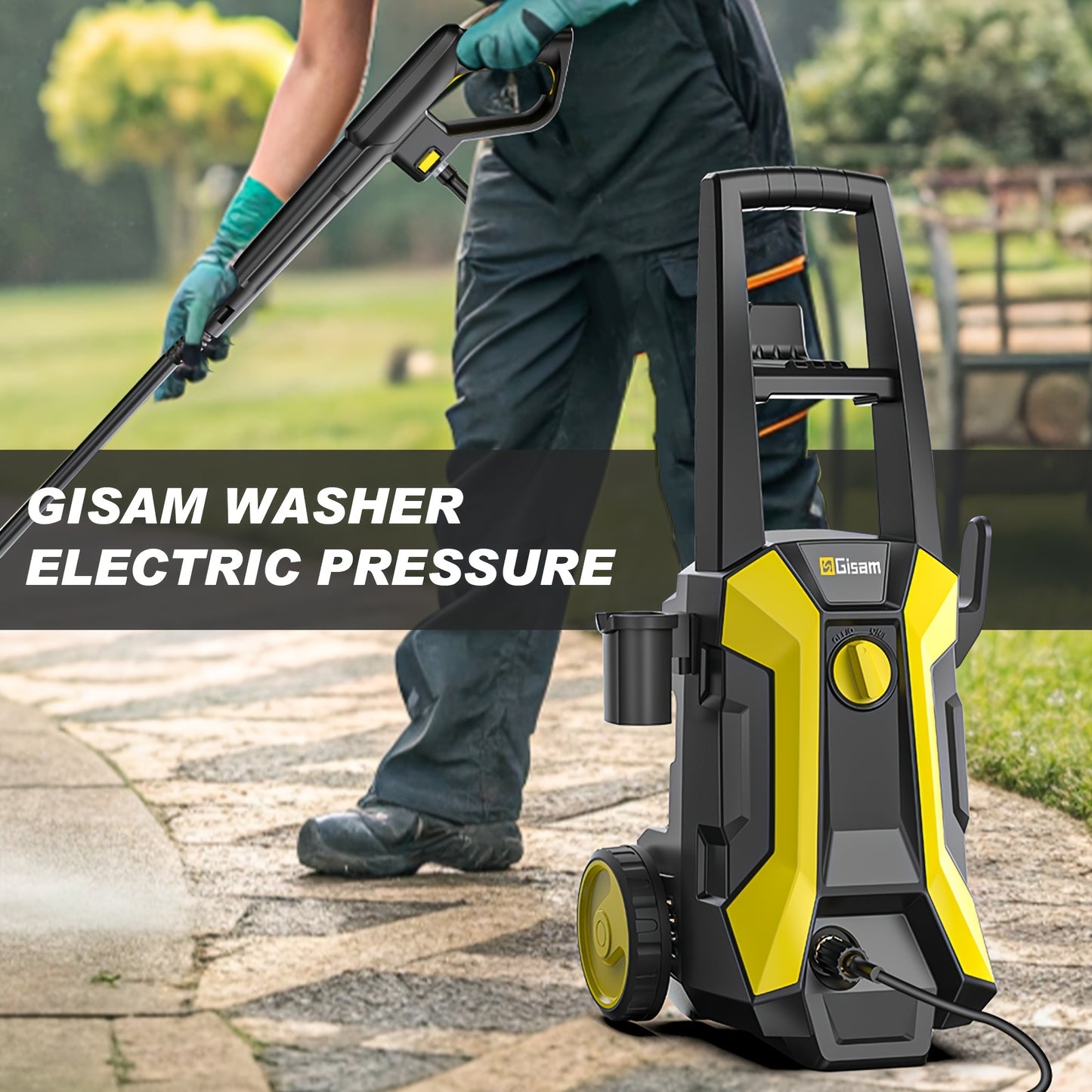 Idropulitrice ad alta pressione 180Bar 480L/H con ugello a schiuma e lancia a schiuma, kit per casa e giardino, macchina per la pulizia