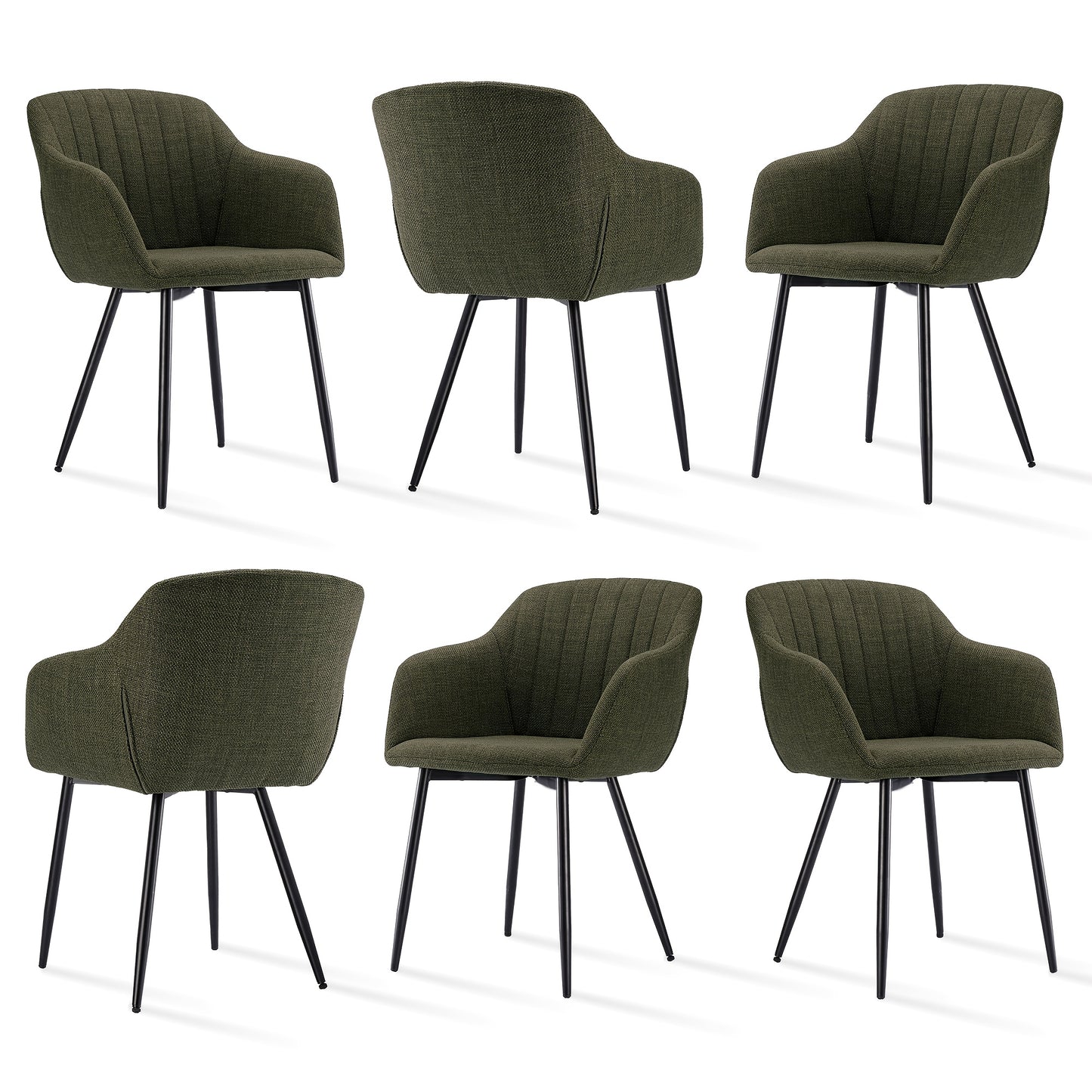 Sedie da pranzo eleganti con braccioli e supporto lombare per soggiorno, cucina e camera da letto, di grande comfort - Disponibili in set da 2, 4 o 6