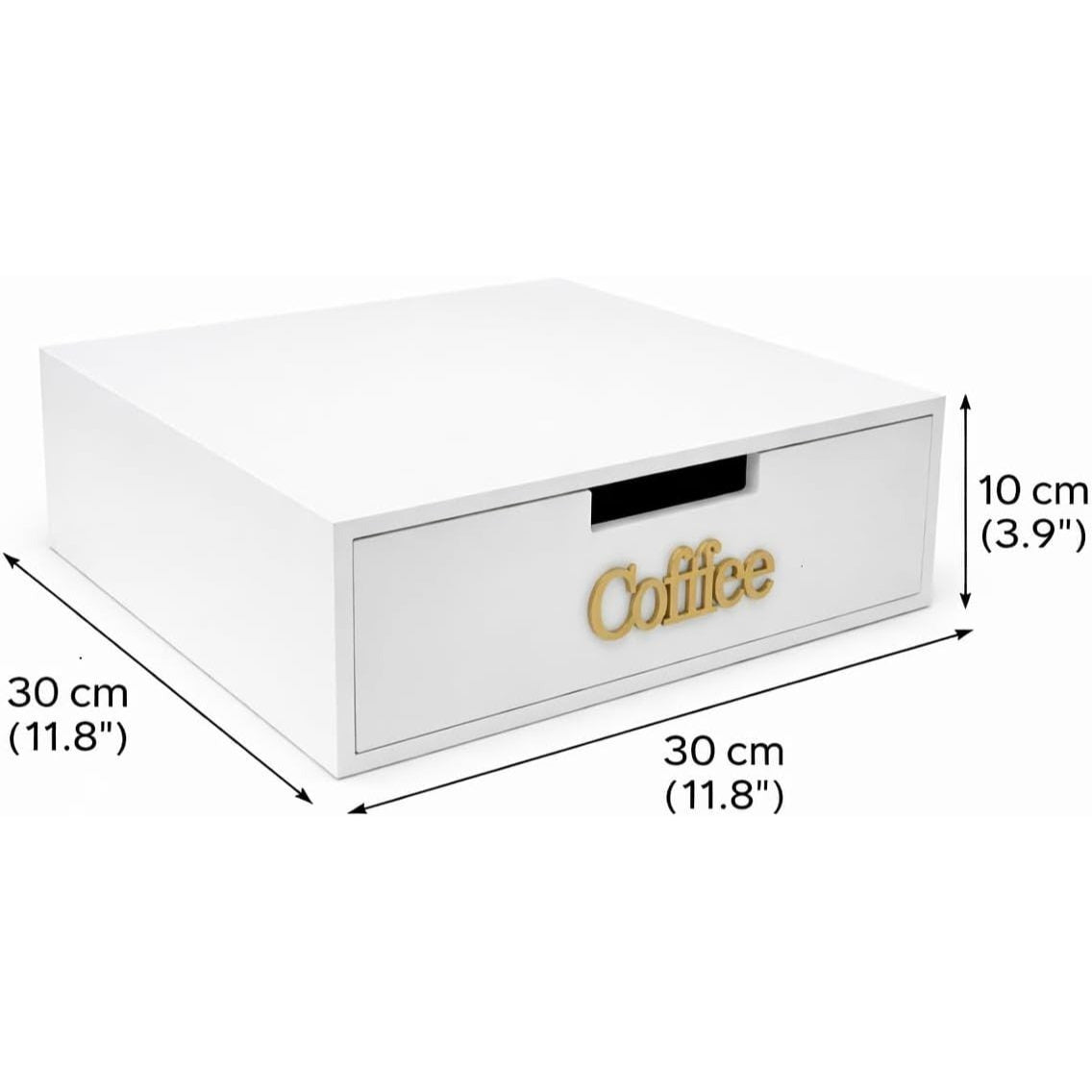 Cecaro Group Porta Cialde in Bambù con Cassetto (3 Scomparti) – Organizer Elegante per Cialde, Capsule e Tisane