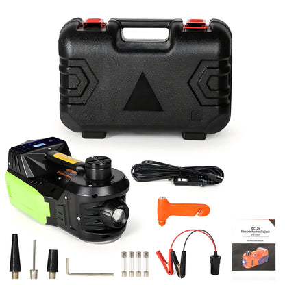 Kit martinetto per auto 4 in 1 12V 5T, cavalletto martinetto elettrico con display LCD per berlina, SUV, sollevatore auto, martinetti idraulici a pavimento