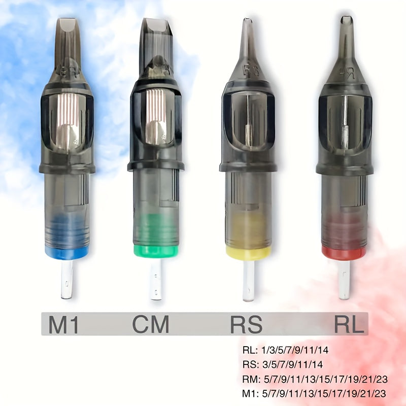 50 Aghi per Tatuaggi Poseidon Assortiti in Varie Misure, Incluse Tipi Round Liner, Shader e Magnum, Disponibili in Opzioni Curve e Rotonde