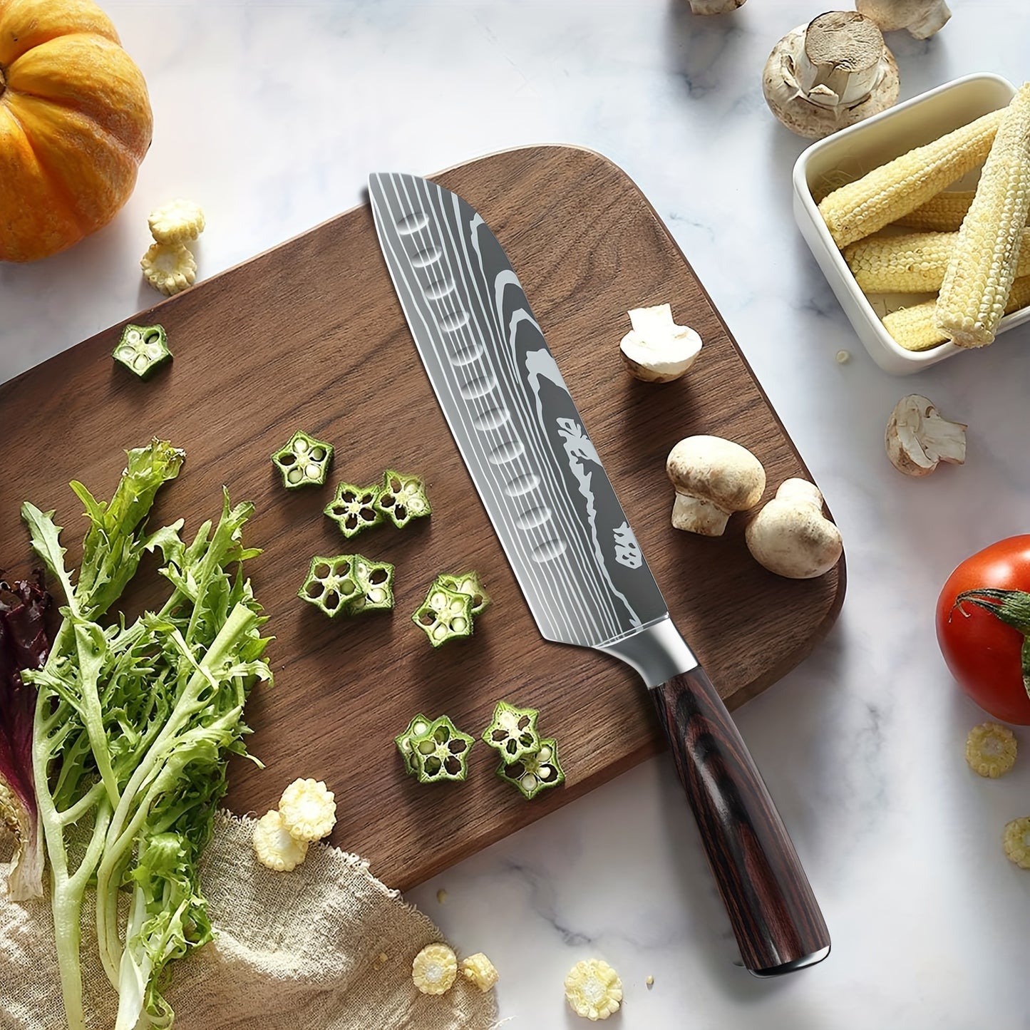 Set di coltelli da cucina ADIF - Set di 4 coltelli da chef in acciaio inossidabile per uso domestico, adatti per tagliare verdure e carne, coltello da chef affilato, coltello da frutta, regalo perfetto per la cucina in una confezione regalo festiva