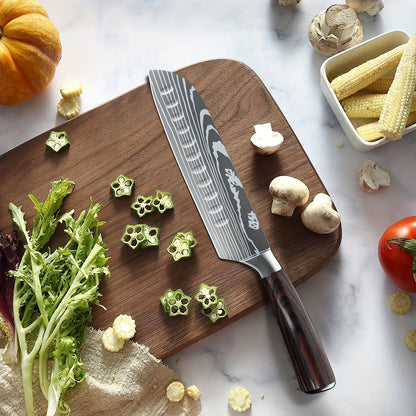 Set di coltelli da cucina ADIF - Set di 4 coltelli da chef in acciaio inossidabile per uso domestico, adatti per tagliare verdure e carne, coltello da chef affilato, coltello da frutta, regalo perfetto per la cucina in una confezione regalo festiva