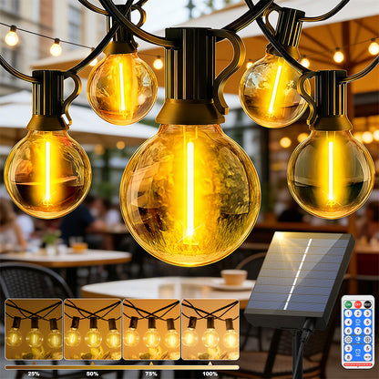 Catena Luminosa Solare da Esterno, 15M/20M/30M LED Luci da Giardino Dimmerabili Timer 8 modalità di illuminazione regolabili per Picnic Turistici, Atmosfera Decorativa, Illuminazione Cortile, Feste di Matrimonio, Cortili Esterni, Pergola Patio