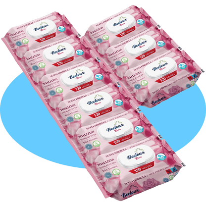 Salviette Umide in Fibra Ultra-Morbida per Cura Profonda e Idratazione, Ideali per Pelli Sensibili, Profumo Fresco, Confezioni da 3/6/9/12 Unità, 360/720/1080/1440 Salviette - Bestline