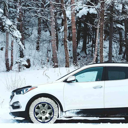 Calze da Neve Omologate Italia, Catene Da Neve Tessili Universale, Misure Disponibile XS,S,M,L,XL,XXL, Colore In Rosso, Bianco, Nero, Prodotto In EUROPA
