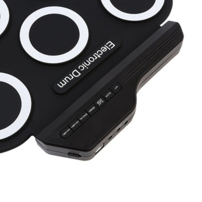 Batteria elettronica, set di batteria elettronica 7 pad arrotolabile, kit di batteria midi portatile con altoparlante integrato/pedali/jack per cuffie, ottima idea regalo per principianti