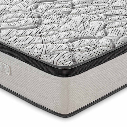 Materasso ROYAL DELUXE effetto MEMORY - Schiuma HR Ad Altissima Densità - Ortopedico 100% Made in Italy - Fodera con CARBONIO effetto Rilassante