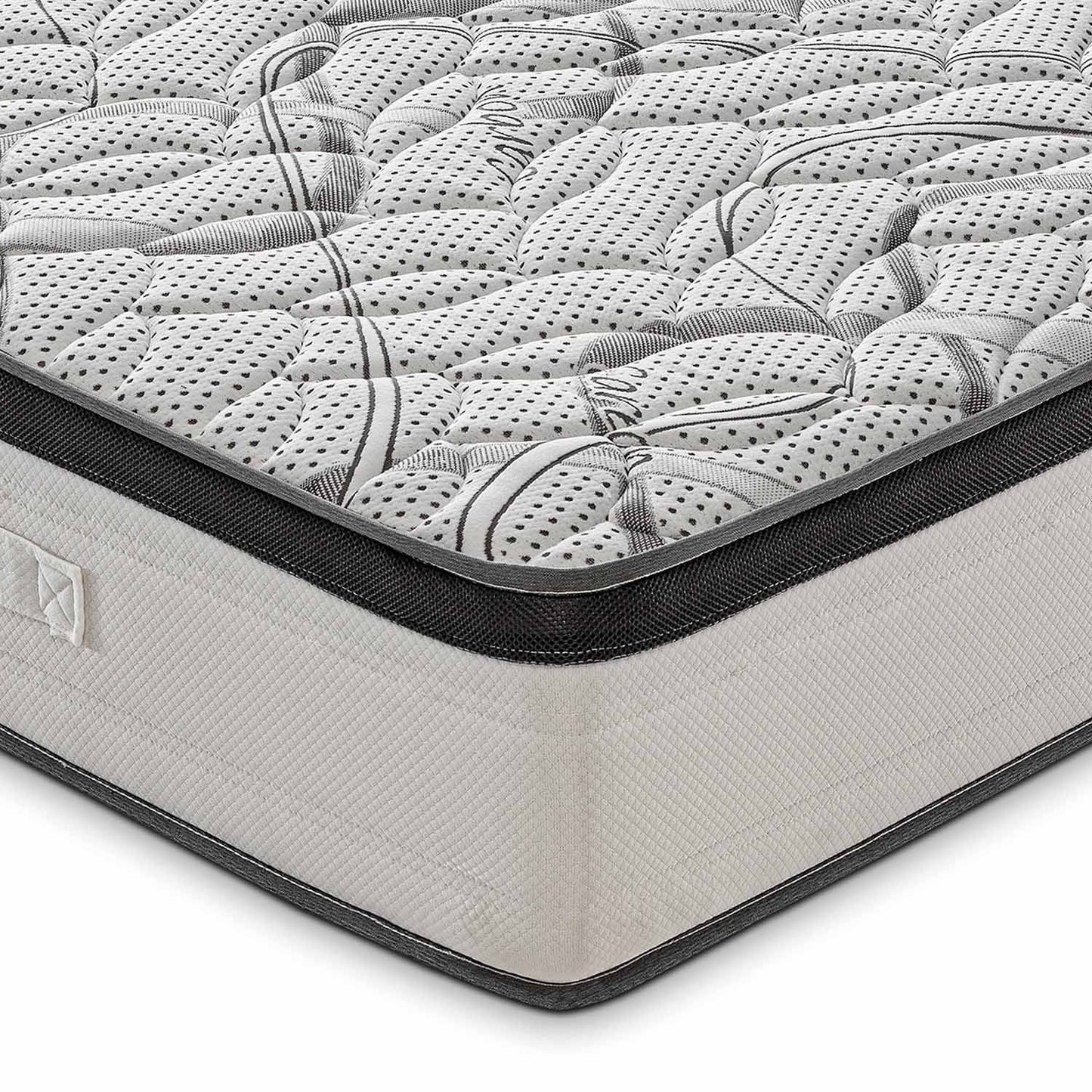 Materasso ROYAL DELUXE effetto MEMORY - Schiuma HR Ad Altissima Densità - Ortopedico 100% Made in Italy - Fodera con CARBONIO effetto Rilassante