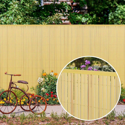 Profilo copertura per recinzione in PVC, 5 pezzi X 1M, progettato come accessorio di protezione per schermi privacy in PVC. Ogni profilo è lungo 1M, disponibile in confezione da 5. Resistente, resistente alle intemperie e facile da installare, ideale per