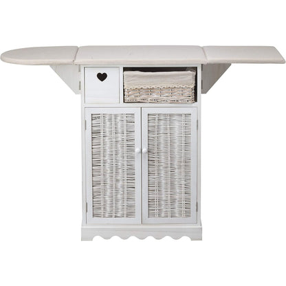 Baroni Home Mobile da Stiro con ASSE Ripiegabile, adatto per lavanderia, organizzazione, in legno