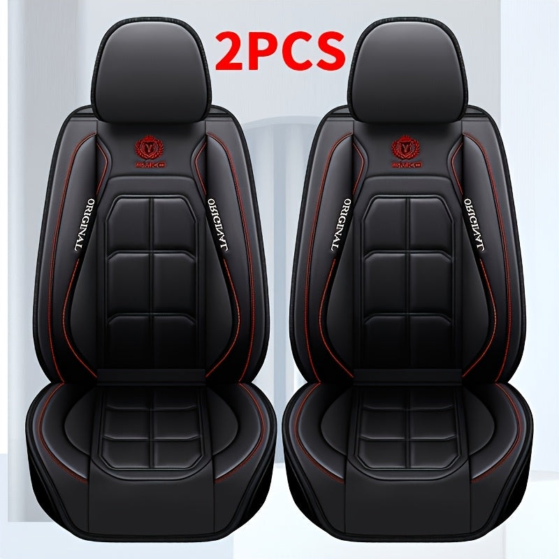Set da 2 coprisedili per auto in pelle PU, protezioni ergonomiche universali per la maggior parte delle auto moderne europee
