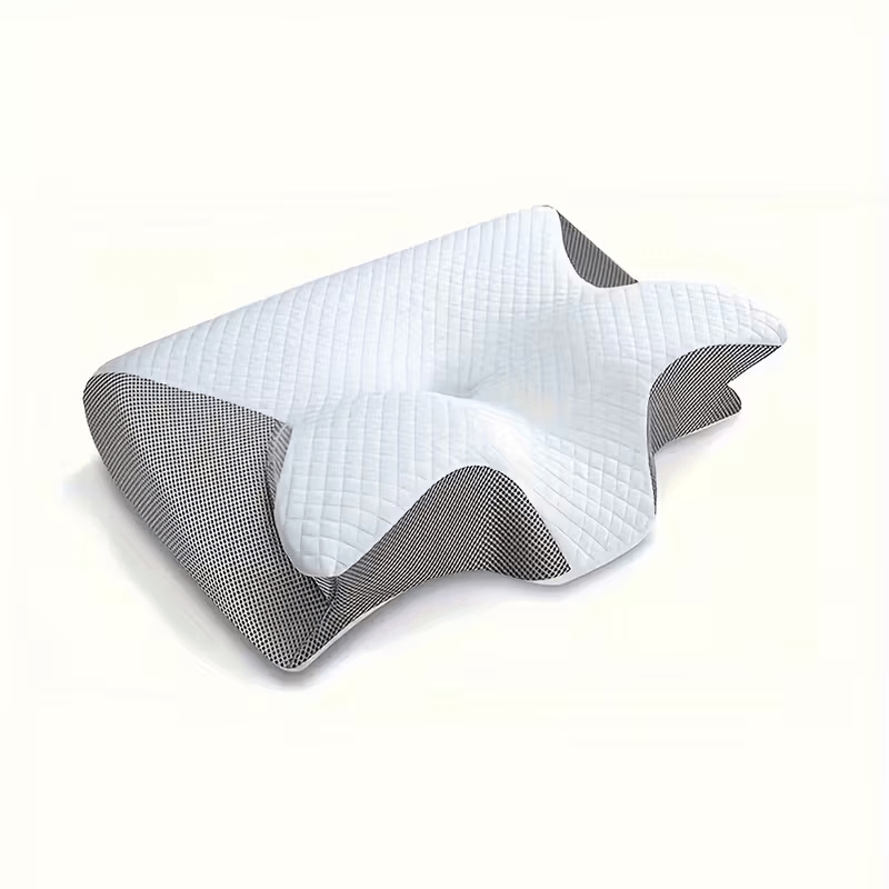 1 cuscino cervicale in spugna memory comfort per camper, ideale per chi dorme sul fianco. Allevia la pressione sul collo, con cerniera, rimovibile e lavabile, rilassa le spalle, solido, regalo perfetto per Natale e Capodanno.