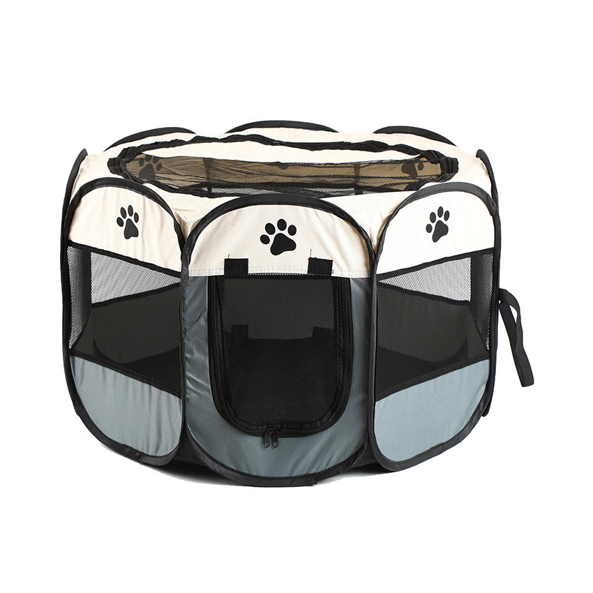 Penna per animali domestici Gatto Maternità Penna per animali domestici ottagonale Cassa per animali domestici pieghevole Penna per cani di grande spazio Penna per gatti