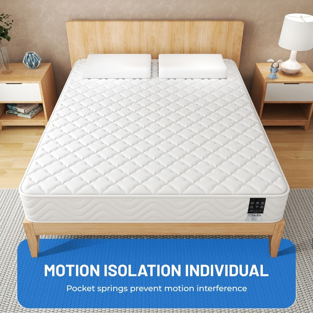 Materasso in Memory Foam e Molla - Singolo/Double (90/140/160*200*18cm) | Spessore Medio-Firmato & Supporto del Sonno a Bobina Aperta | Sollievo dalla Pressione