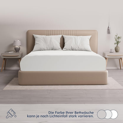 Lenzuolo con angoli 1 pz in puro cotone egiziano 100%, design con elastico tutt'intorno, tinta unita, adatto a materassi da 90x200 a 200x220 cm, traspirante, lavabile, a copertura totale, lenzuolo perfettamente aderente