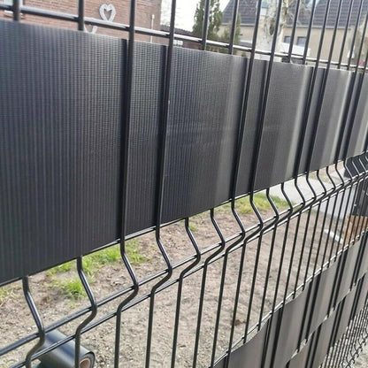 Strisce per recinzione a rete con doppia asta in PVC, pellicola per la privacy da giardino 35/65/70m x 19cm, incluse clip di fissaggio