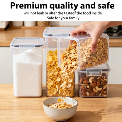 Set di contenitori per alimenti da cucina di alta gamma, 32 pezzi. Contenitori ermetici per frigorifero, sala da tè e armadietti. La scelta ideale per farina, zucchero, pasta, cereali e ingredienti per dolci. Include penna e etichetta