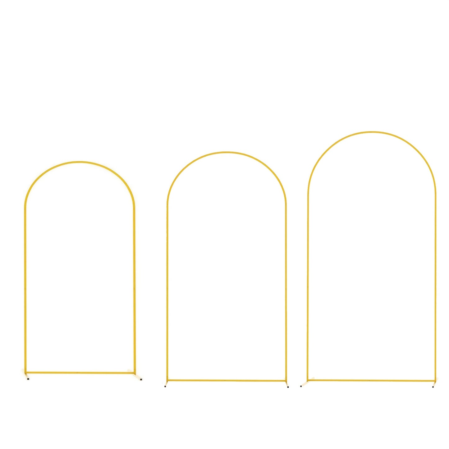 Supporto ad arco da 1,8 m/2 m/2,2 m in metallo per cerimonia di nozze e decorazioni per baby shower, supporto ad arco per fondale da 6 piedi/6,6 piedi/7,2 piedi, telaio ad arco fai da te dorato per interni/esterni, cornice fotografica ad arco