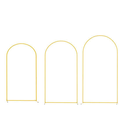 Supporto ad arco da 1,8 m/2 m/2,2 m in metallo per cerimonia di nozze e decorazioni per baby shower, supporto ad arco per fondale da 6 piedi/6,6 piedi/7,2 piedi, telaio ad arco fai da te dorato per interni/esterni, cornice fotografica ad arco