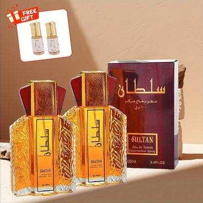 100ml*2+3ml*2, Profumo Legnoso Floreale per Uomo, Profumo Uomo, Profumo Romantico a Lunga Durata, Design Elegante, Forma Unica, Regalo Ideale per le Feste, Perfetto per la Vita Quotidiana e il Lavoro