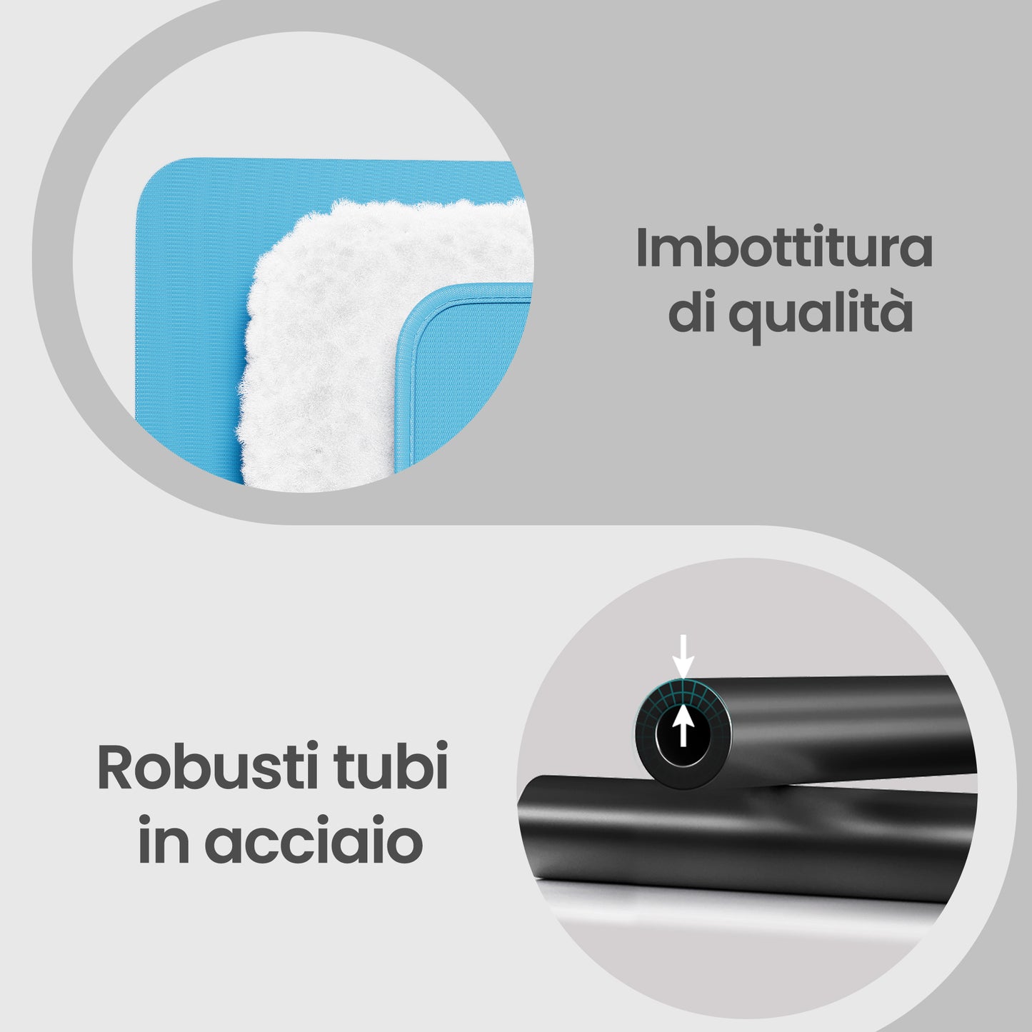 Lettino da Spiaggia, Sedia a Sdraio, Lettino Prendisole, Cuscino, Schienale Inclinabile, Portatile con Manico, per Campeggio Giardino Piscina, 158 x 55 cm, Grigio Ardesia/Azzurro Cielo/Blu Turchino/Grigio