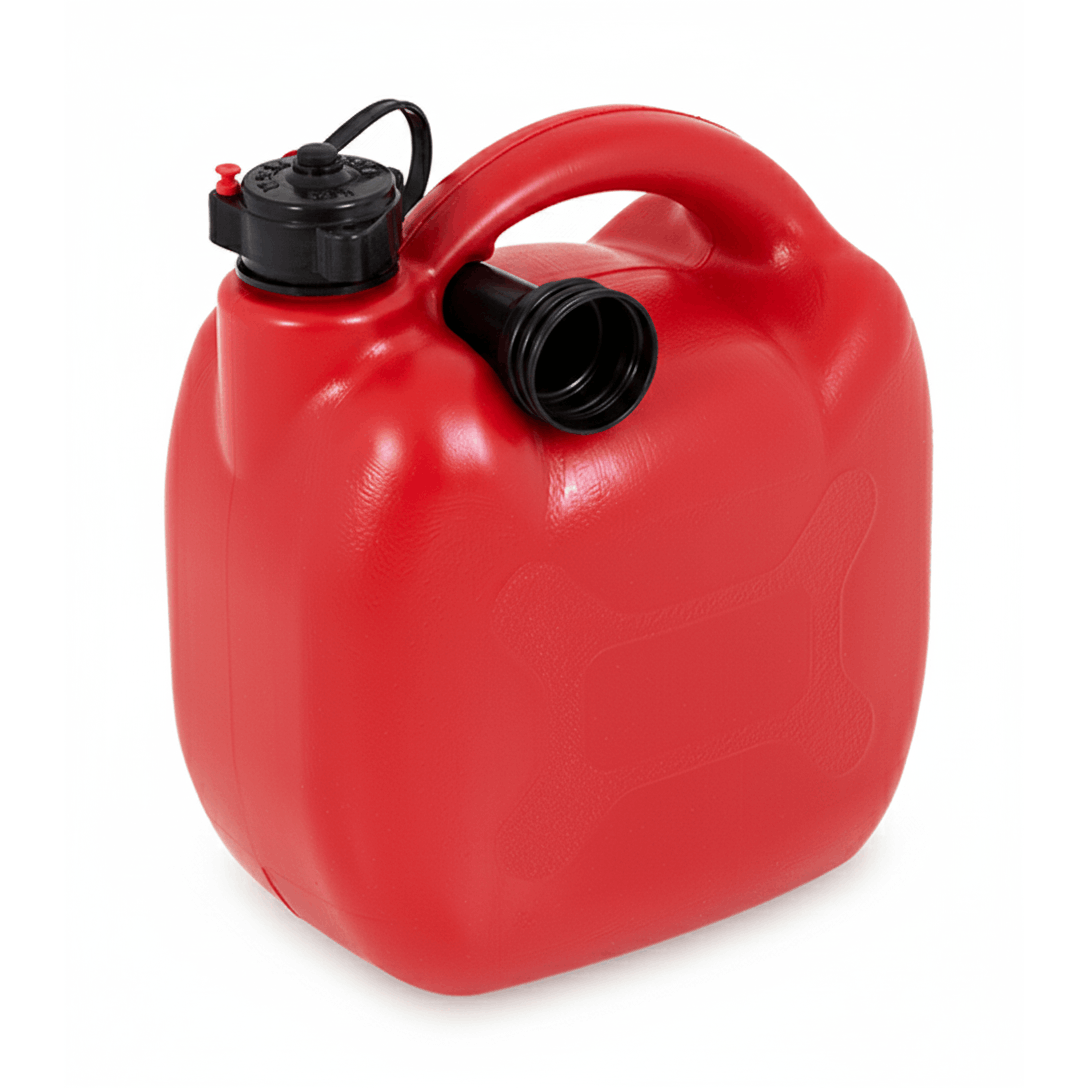 Tanica per Benzina e Carburante in Polietilene in varie misure 5 10 o 20 litri, con beccuccio per travaso, Bidone in Plastica per Trasporto Benzina Diesel Auto Moto, Tanica Omologata secondo la normativa CE e secondo la Certificazione UN