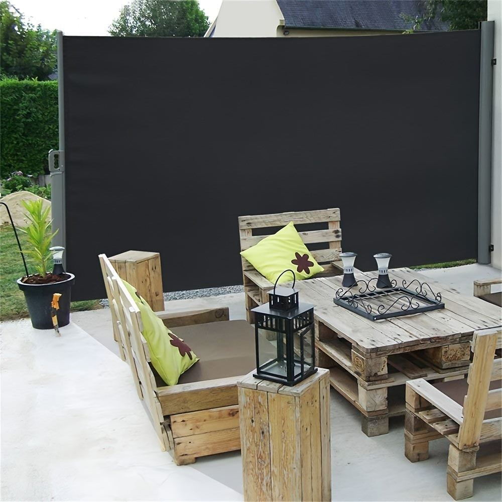 Tenda Laterale Parasole, 160X300Cm/180X300Cm/200X300Cm Protezione Solare, Schermo Privacy, Protezione Vento, per Balcone, Terrazza, Giardino, Grigio/Grigio Scuro