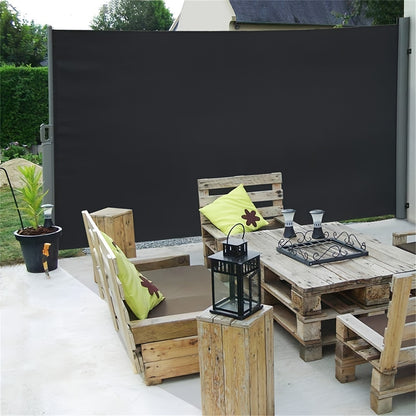 Tenda Laterale Parasole, 160X300Cm/180X300Cm/200X300Cm Protezione Solare, Schermo Privacy, Protezione Vento, per Balcone, Terrazza, Giardino, Grigio/Grigio Scuro