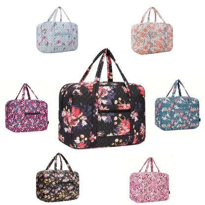 Borsa da Viaggio e Palestra da 25L per Donna - Ispirata ai Fiori di Ciliegio Rosa - Borsa a Mano Leggera e Resistente con Scomparto per Laptop, Multiscomparto, Rosa Pastello/Bianco/Viola per Aereo, Palestra, Weekend, Regalo di Natale