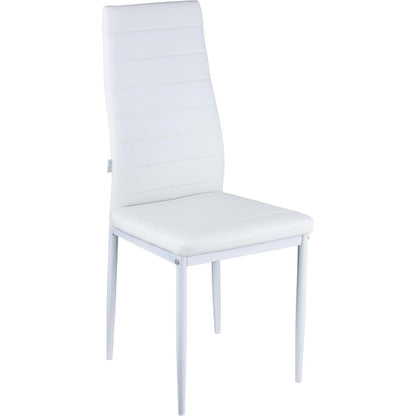 Baroni Home Set di 4 Sedie da Pranzo con Schienale Alto e Seduta Ergonomica con Cuciture Decorative, Sedie Eleganti Imbottite in Ecopelle o velluto con Struttura in Acciaio, 40X48X96 cm