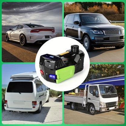 Kit martinetto per auto 4 in 1 12V 5T, cavalletto martinetto elettrico con display LCD per berlina, SUV, sollevatore auto, martinetti idraulici a pavimento