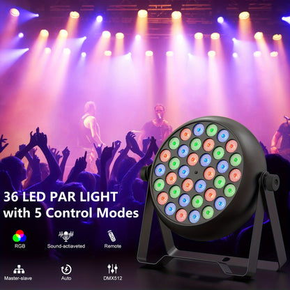 4 Pezzi 36 LED RGB Par Light Illuminazione Scena DMX Disco Party DJ Evento Show Illuminazione Natale