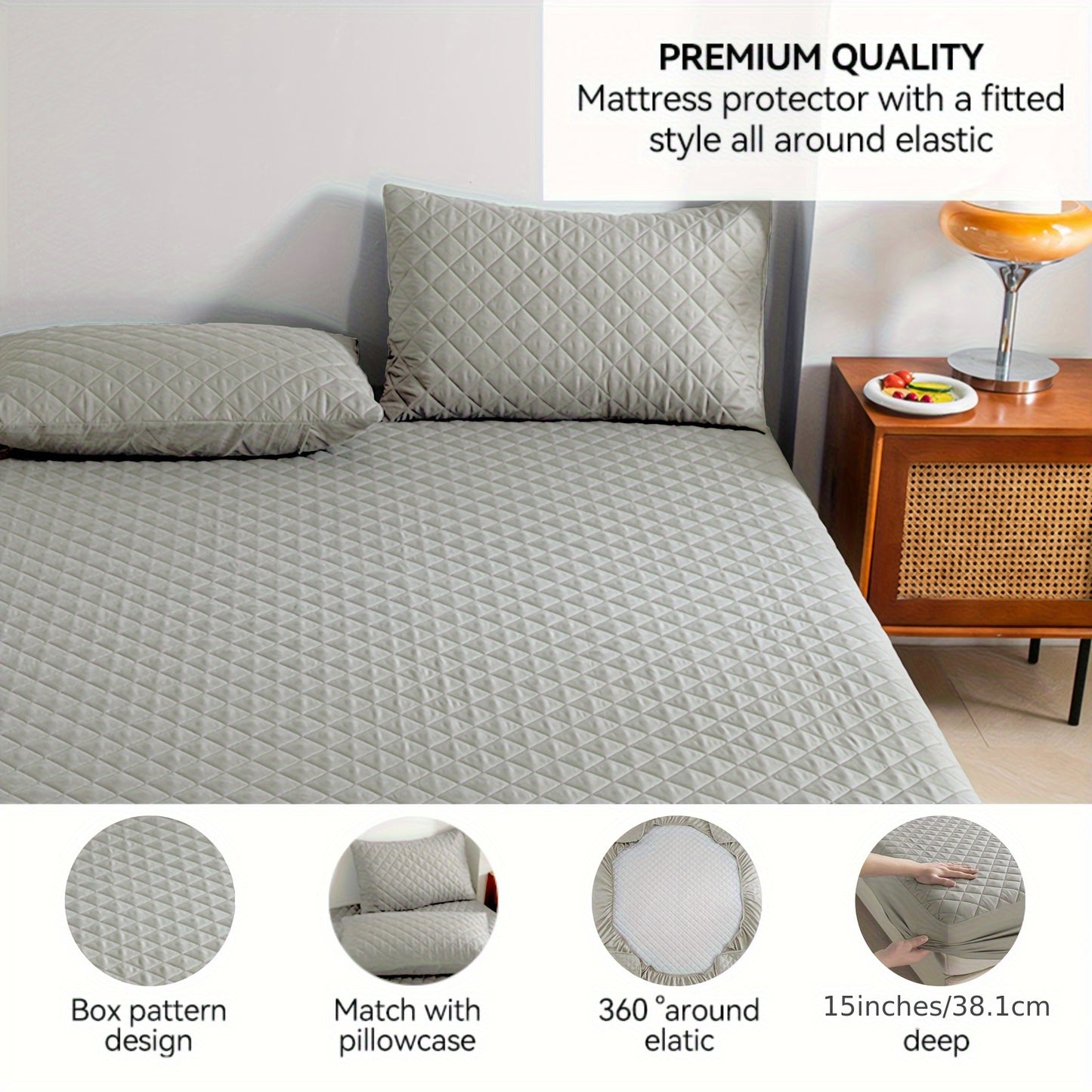 Set di lenzuola con angoli multicolore da 2/3 pezzi, protezione per materasso con lenzuolo con angoli, set completo antiscivolo, ideale per hotel, casa, camera degli ospiti, camera da letto, copertura completa