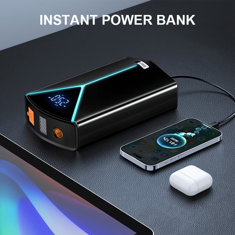 Avviatore di emergenza Power Bank con compressore d'aria da 150PSI, alimentatore per avviamento auto turbocompresso, con ampio display LCD, luce LED, avviatore a batteria con potenza di picco 8500A, adatto per benzina 8.5L e diesel 8.0L