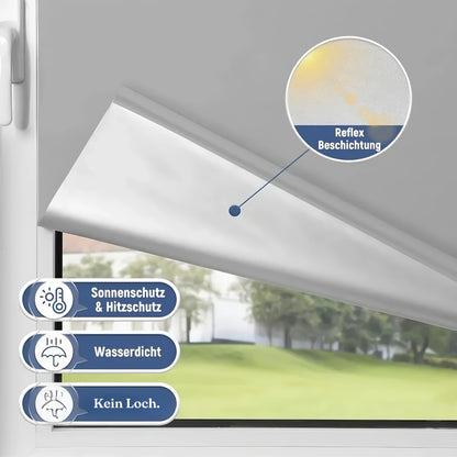 1 tenda parasole a clip senza fori | Privacy e blocco solare, catenella di sicurezza, sonno confortevole per camera da letto e casa | Larghezza = Larghezza del tessuto più 4 cm