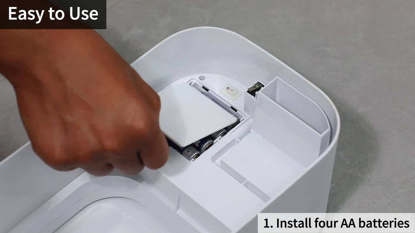 Cestino Sensore Piccolo per Bagno, Bianco con Coperchio, Cestino Intelligente per Bagno, Prodotti per la Casa, Consigliato per Cucina, Bagno, Camera da Letto