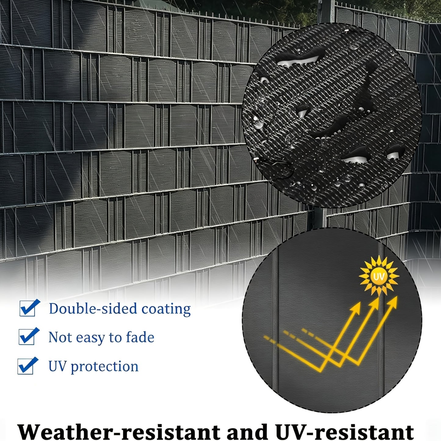 Strisce Frangivista per Recinzione 35M X 19Cm con 26 Clip, Recinzione 50M X 19Cm con 40 Clip, Pellicola Frangivista per Recinzione in PVC, Strisce Frangivista a Doppia Asta per Recinzione da Giardino, Balcone/Colori Assortiti