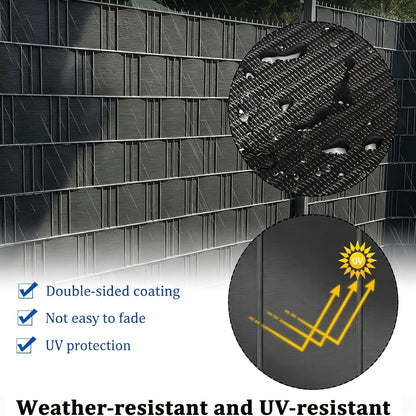 Strisce Frangivista per Recinzione 35M X 19Cm con 26 Clip, Recinzione 50M X 19Cm con 40 Clip, Pellicola Frangivista per Recinzione in PVC, Strisce Frangivista a Doppia Asta per Recinzione da Giardino, Balcone/Colori Assortiti