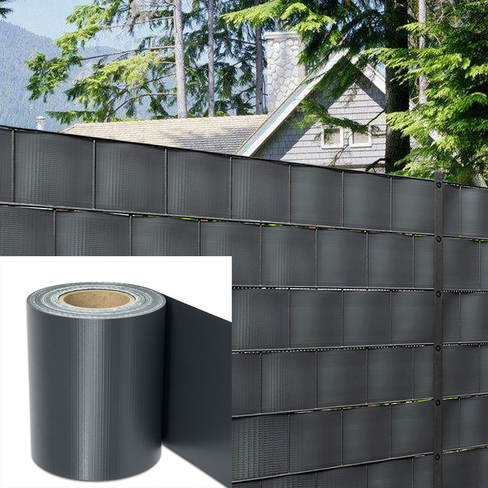 Striscia per recinzione privacy 35m-140m con clip, schermo privacy per recinzioni, striscia privacy da giardino per esterni, recinzione decorativa grigio scuro per giardini, 450g/m², facile da installare, schermo di protezione della privacy, parasole, ada