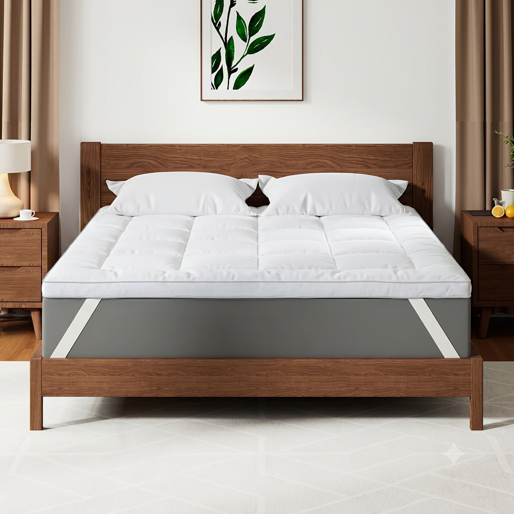 Coprimaterasso Mr.Tree 10 CM, Ultra-Morbido e Traspirante per un Comfort di Sonno Tutto l'Anno, Facile da Lavare in Lavatrice, Accessorio per la Biancheria da Letto Ipoallergenico