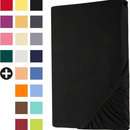 Lenzuolo con Angoli 100% Jersey, con Angoli Elastici e Volant da 30cm, Lenzuolo Ipoallergenico e Traspirante, Adatto per Materassi da 90x200 a 200x220, Lenzuolo con Angoli 100% Jersey, Lenzuolo con Angoli King Size, Lenzuolo con Angoli con Tasca Profonda,