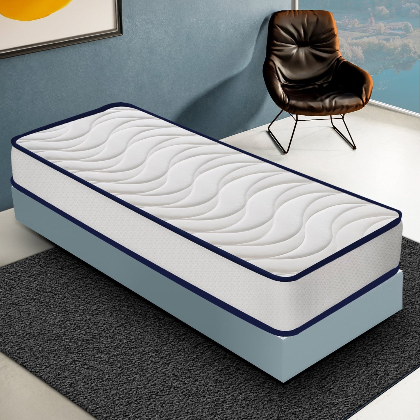 Materasso ortopedico effetto Memory, 13 Zone di Comfort, Extra Rigido, Alto 20 cm, Effetto Rinfrescante, Onda Memory Massaggiante, Disponibile in Varie misure
