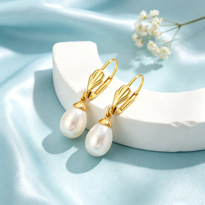 Un paio di orecchini da donna in argento 925, con chiusura a forma di D placcata in oro 18k, eleganti e lussuosi, adatti per uso quotidiano o banchetti serali, regalo per la festa della mamma, confezione regalo in scatola