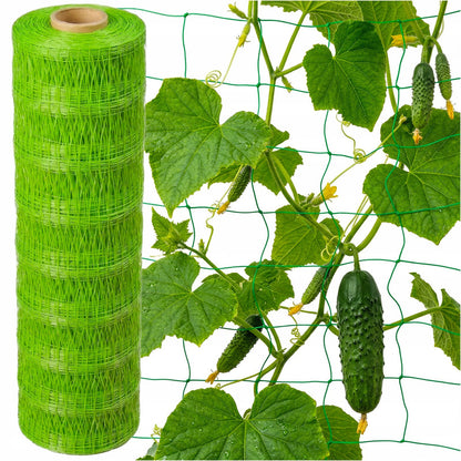 Rete da giardino per piante rampicanti 1.2×20M Supporto per la crescita di cetrioli, fagioli e fiori rampicanti, rete resistente con maglia da 15 × 17 cm che garantisce una guida stabile delle piante in verticale e un miglior accesso alla luce, rete per c