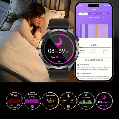 Smartwatch 2026: Batteria a lunga durata da 380mAh, Display AMOLED da 3.63cm, Chiamate BT5.2, Menstruo & Previsioni Meteo, Modalità Multi-Sport, Ricarica Magnetica, Assistente Vocale/SOS, Per Telefoni Android & IOS, Regalo Per Lui & Lei