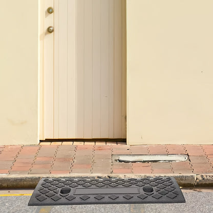 Set da 2 rampe portatili antiscivolo - Realizzate con materiali durevoli, perfette per auto, moto e sedie a rotelle, facili da caricare e scaricare, cruciali per l'accessibilità. Le rampe accessibili sono il regalo perfetto per anziani e proprietari di an