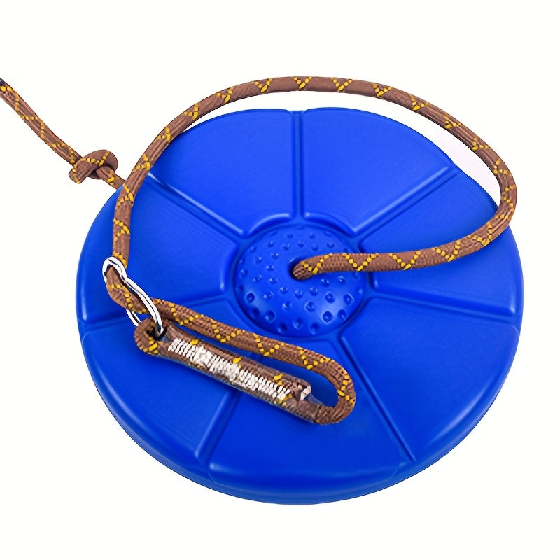 Set da 9 pezzi per ziplining in giardino, include kit scivolo zipline da esterno, puleggia stretta con gancio triangolare, set cintura piatta arancione stretta, altalena blu in ABS, borsa nera, portachiavi blu e set di giocattoli da esterno
